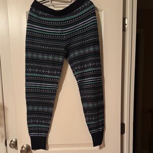 J. Crew Patterned Leggings - Black and Green